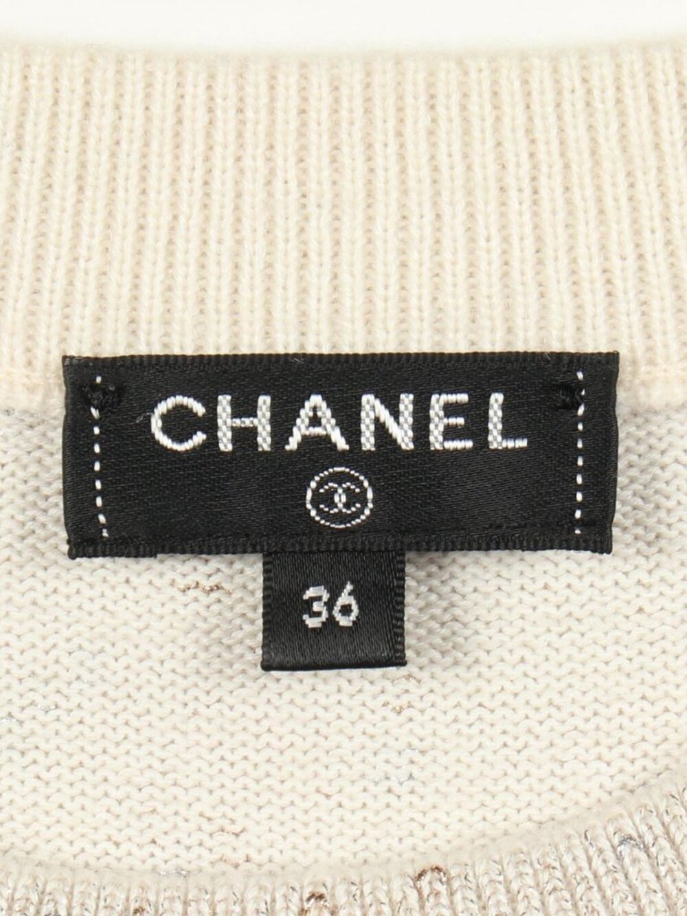 Chanel Knit Logo Cashmere Cotton Sweater - Picture 3 of 7